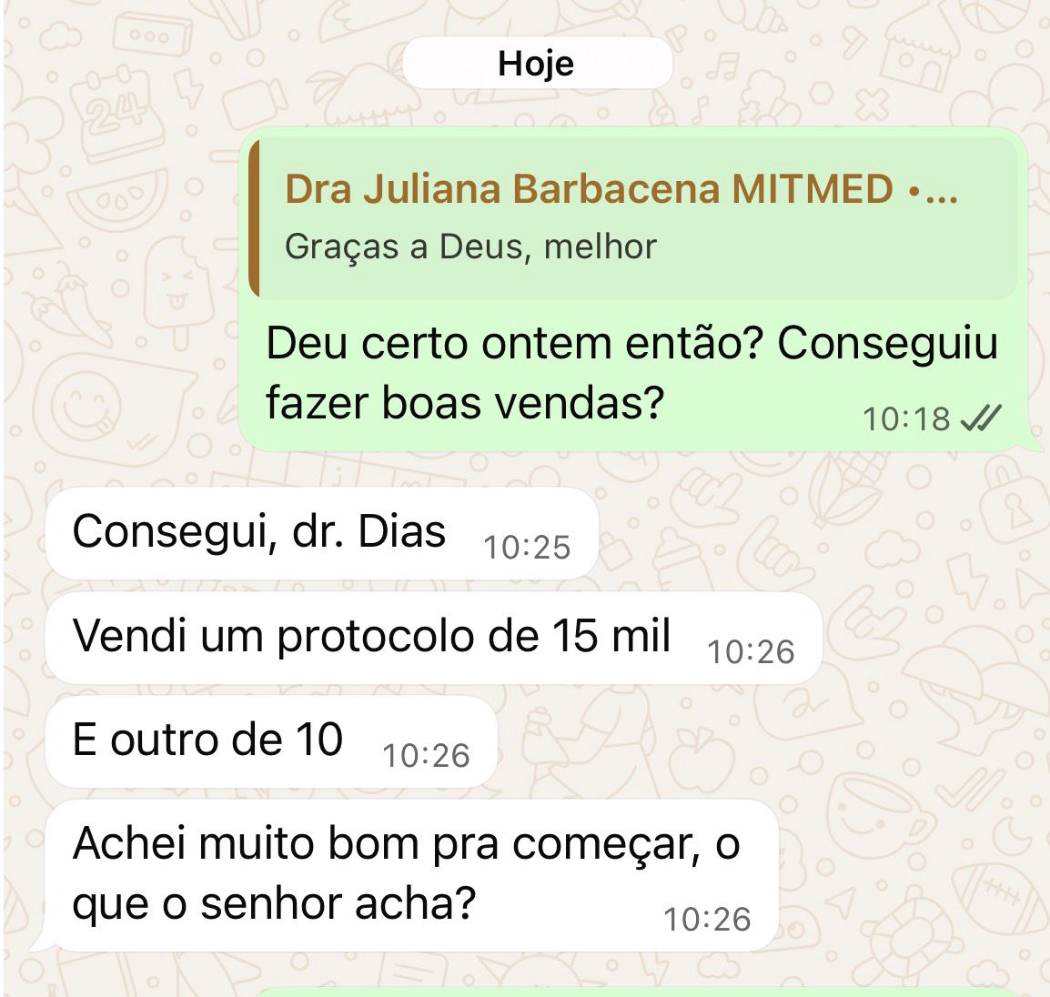 Dra Juliana Barbacena: protocolos de R$15 mil e R$10 mil vendidos