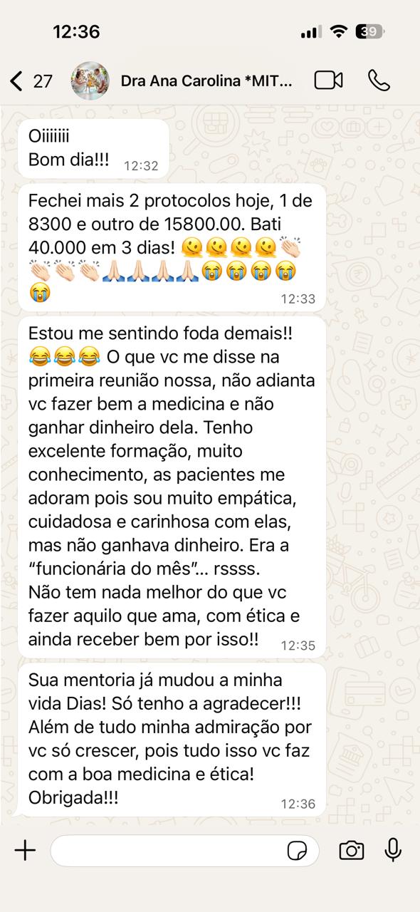 Dra Ana Carolina: 40 mil em 3 dias após a mentoria