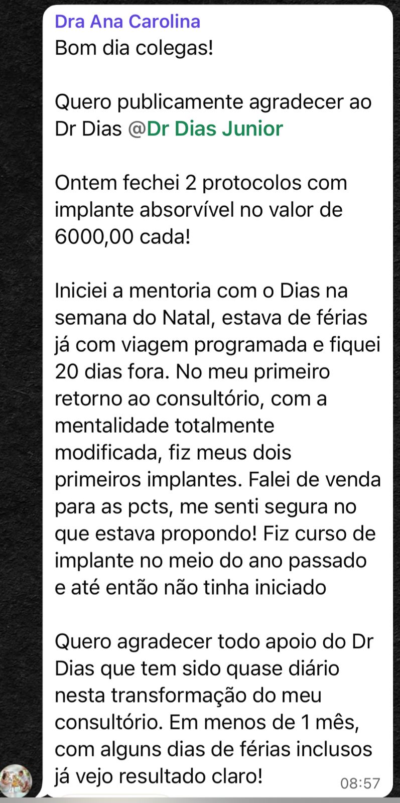 Dra Ana Carolina: dois protocolos com implante absorvível em um mês